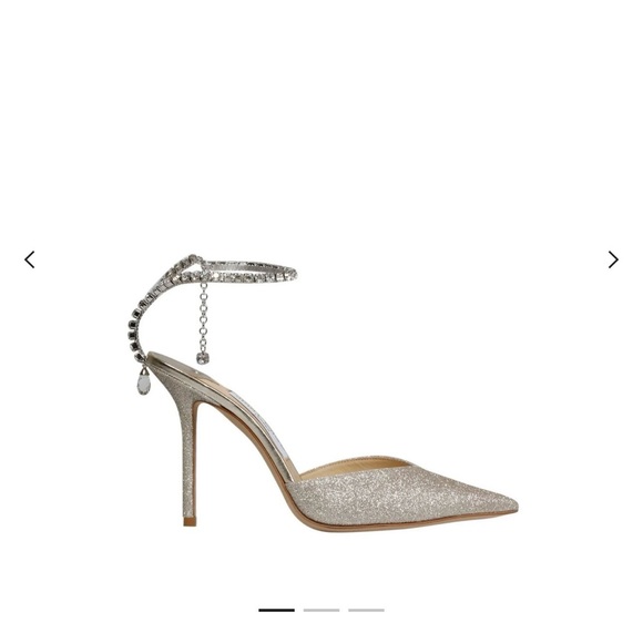 Jimmy Choo Silver Glitter Heels bridal - Picture 2 of 10
